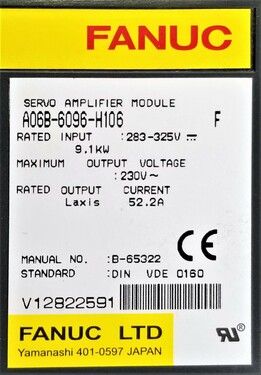 A06B-6096-H106 | FANUC Servo Amplifiers